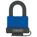 Abus Weatherproof 70IB by 50 C KD Solid Blue Brass Lock Body with Weather Cover & Steel AB1954
